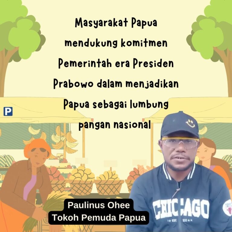 Tokoh Pemuda Papua Dukung Penuh Program Lumbung Pangan Nasional di Merauke