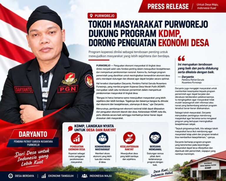 Tokoh Masyarakat Purworejo Dukung KDMP, Dorong Penguatan Ekonomi Desa